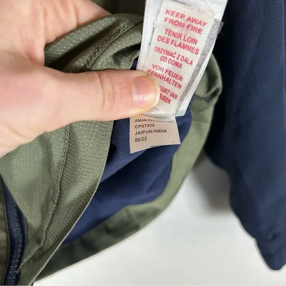 Tommy Bahama Active Jacket Boys L Large 10 12 Blue Green Full Zip Windbreaker